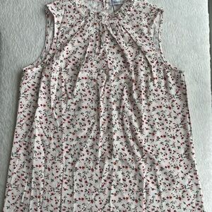 Sleeveless Floral Blouse
